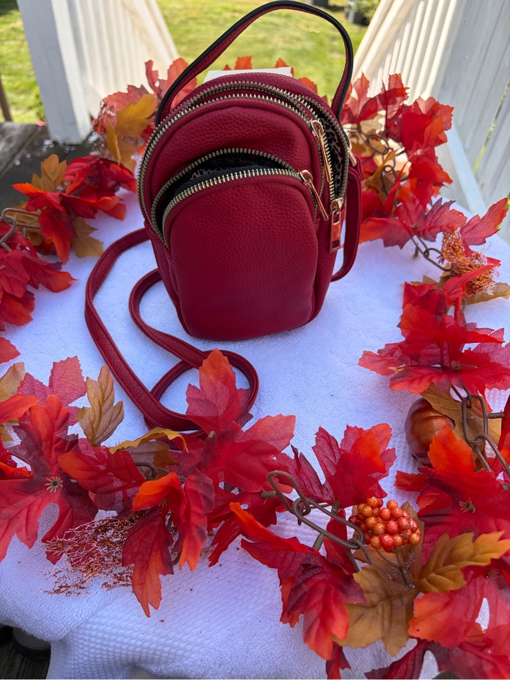 Red Mini Crossbody Bag - Sleek Everyday Shoulder Bag